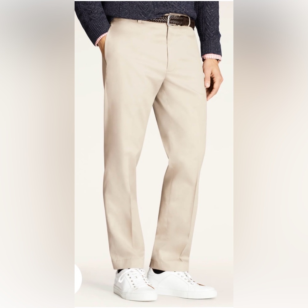 Brooks Brothers Men's Dress Pants W38 L32 Tan Khakis Slacks Golf Lightweight